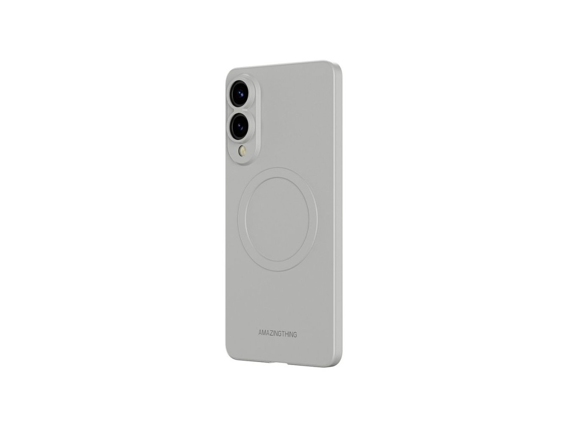 Capa AmazingThing Minimal Air com Anel Magnético para Samsung Galaxy S25 Edge - Cinza