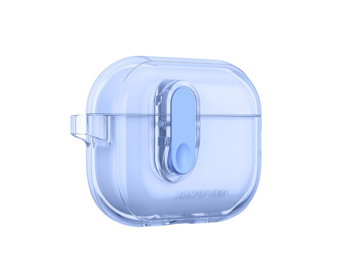 Capa minimalista AmazingThing para AirPods Pro 2 em silicone - Azul-marinho