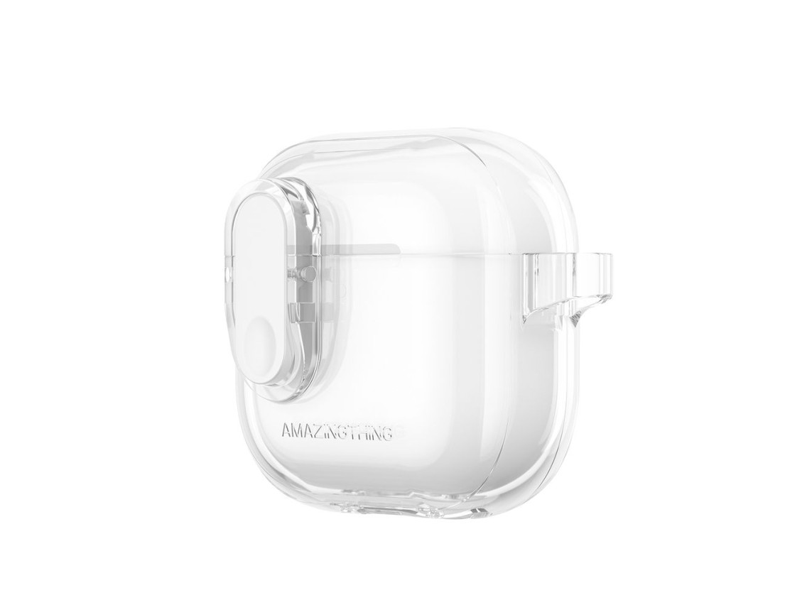 Funda minimalista AmazingThing para AirPods 4 - Transparente
