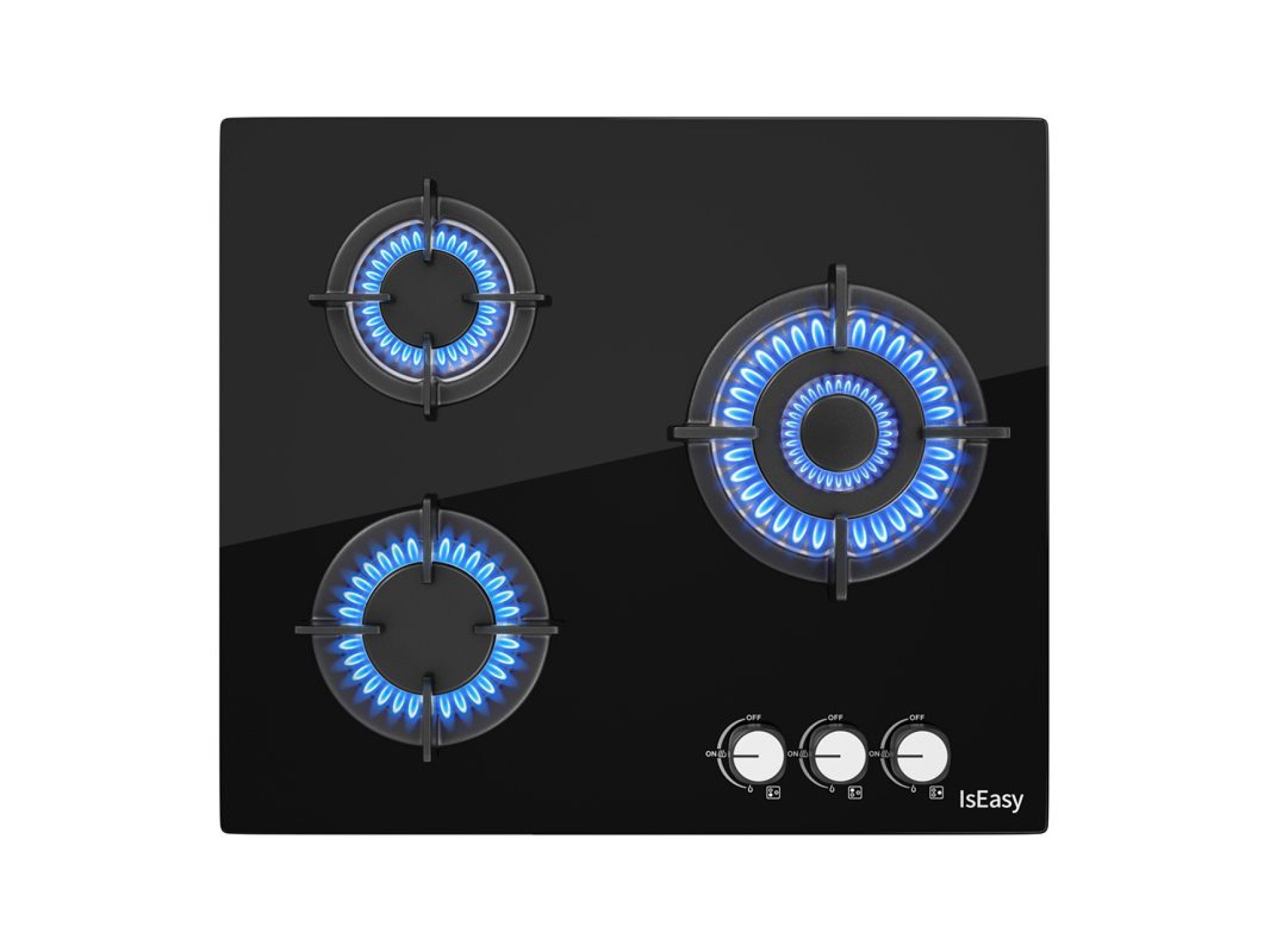 Fogão a gás ISEASY MGBG-603S2R com 3 queimadores