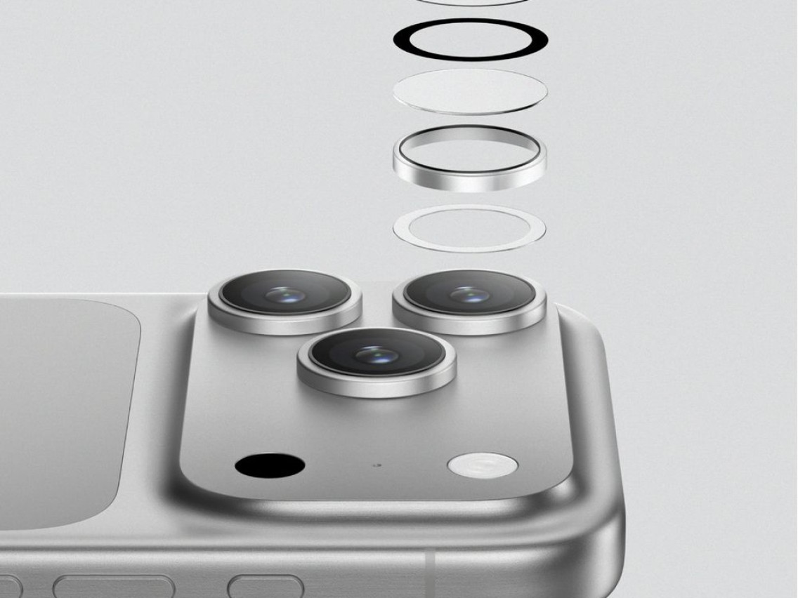 Lente de vidro AmazingThing para iPhone 17 Pro/Pro Max com moldura de alumínio preta