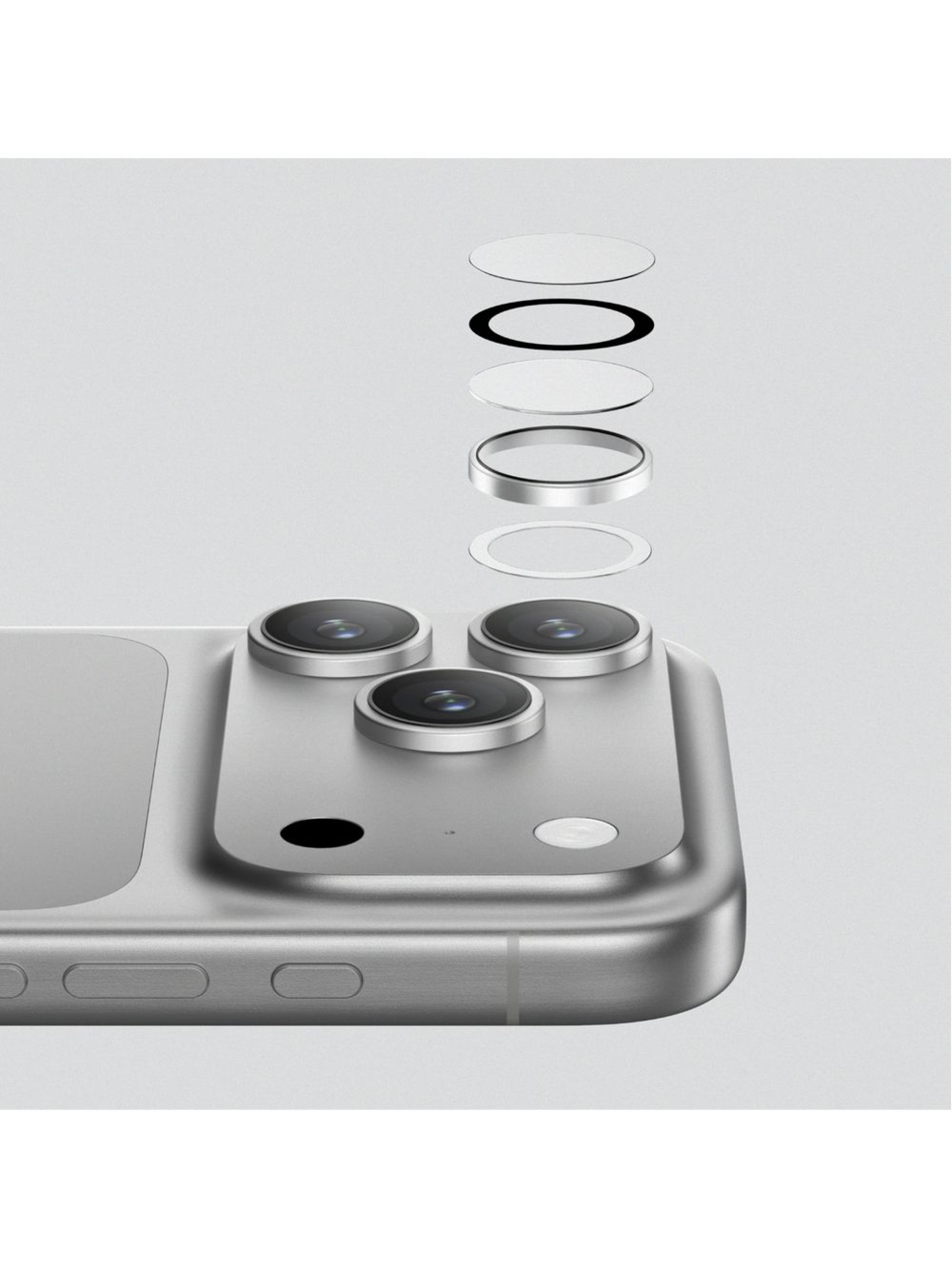 Lente de vidro AmazingThing para iPhone 17 Pro/Pro Max com moldura de alumínio preta