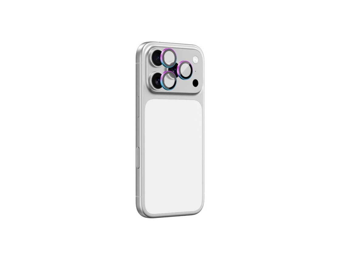 AmazingThing Lens Glass for iPhone 17 Pro / Pro Max with Rainbow Aluminum Frame