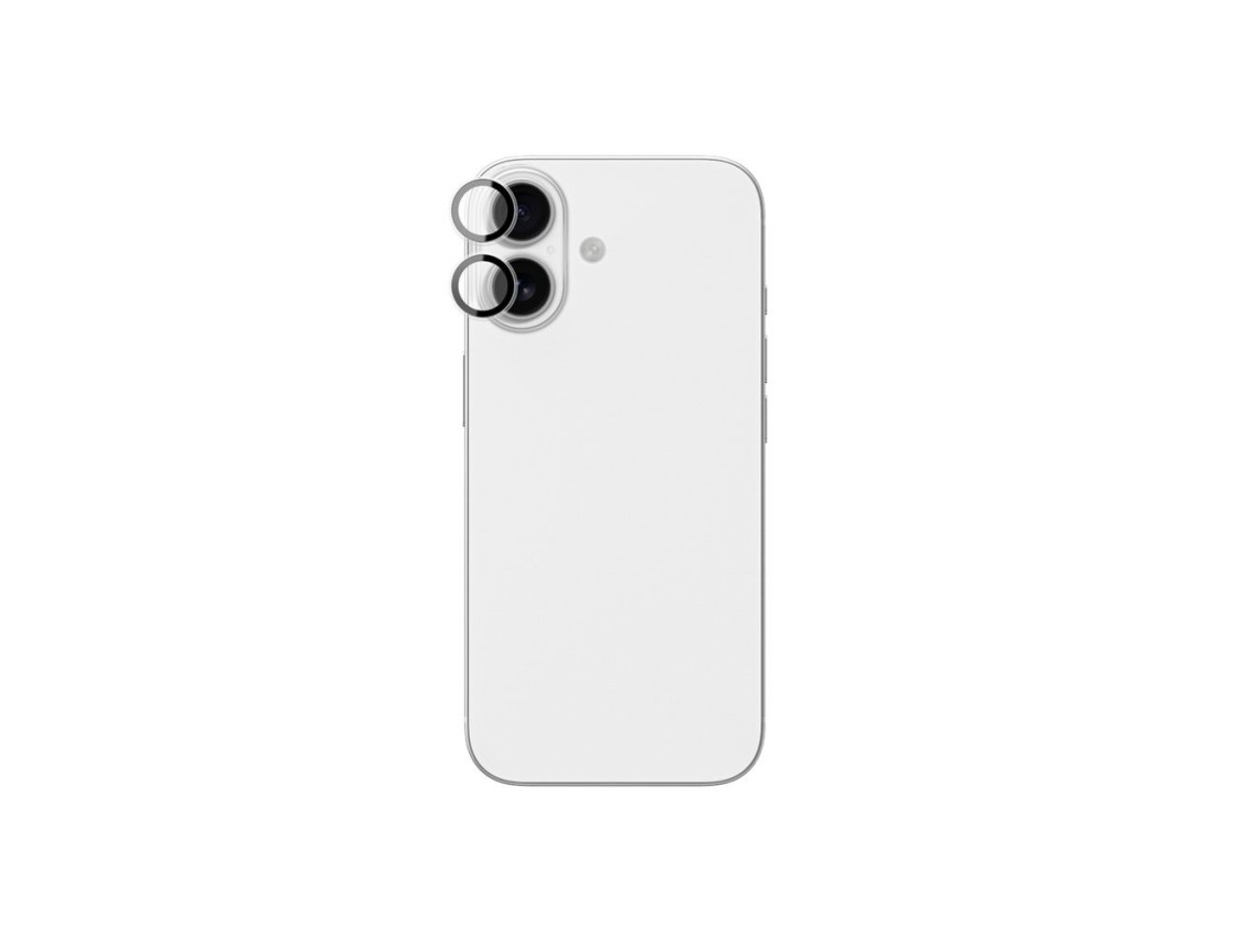 Lente de cristal AmazingThing para iPhone 17 con marco de aluminio negro