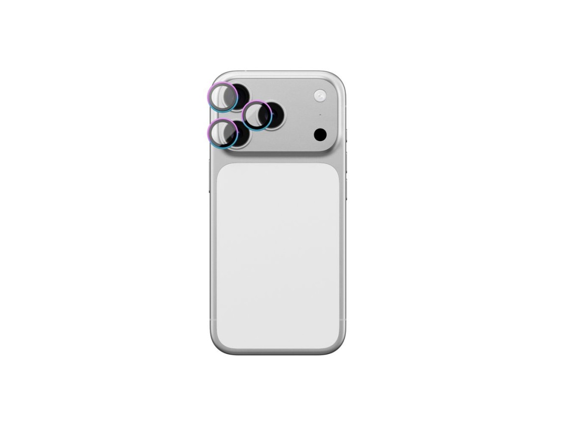 AmazingThing Lens Glass for iPhone 17 Pro / Pro Max with Rainbow Aluminum Frame