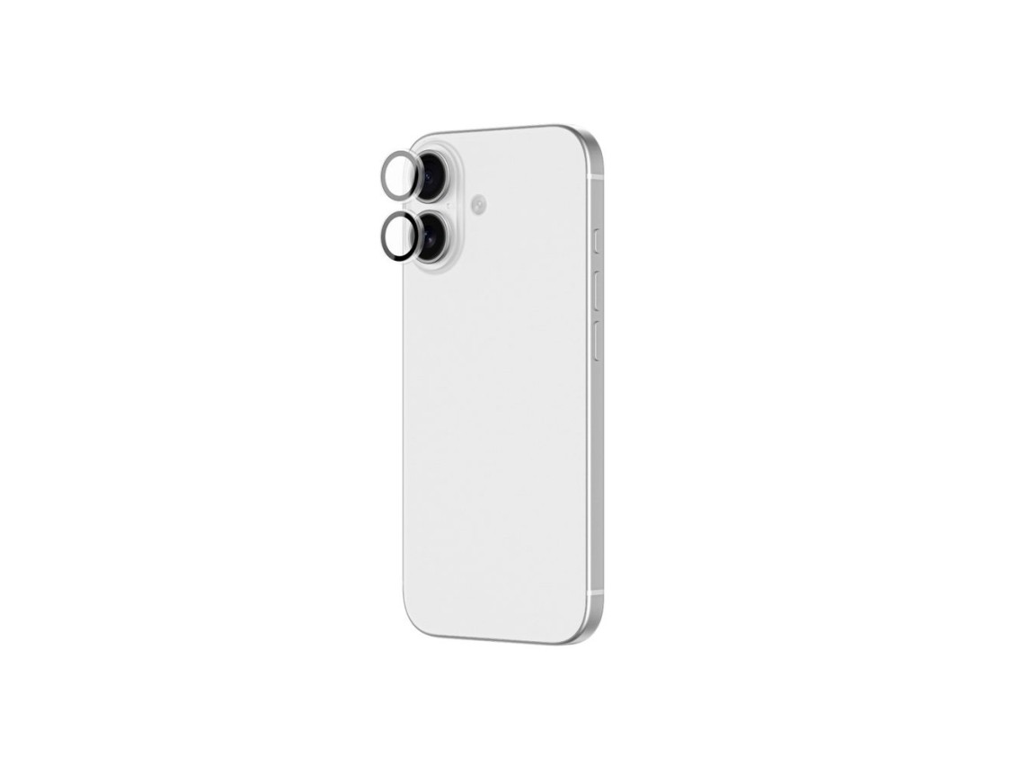 Lente de cristal AmazingThing para iPhone 17 con marco de aluminio negro