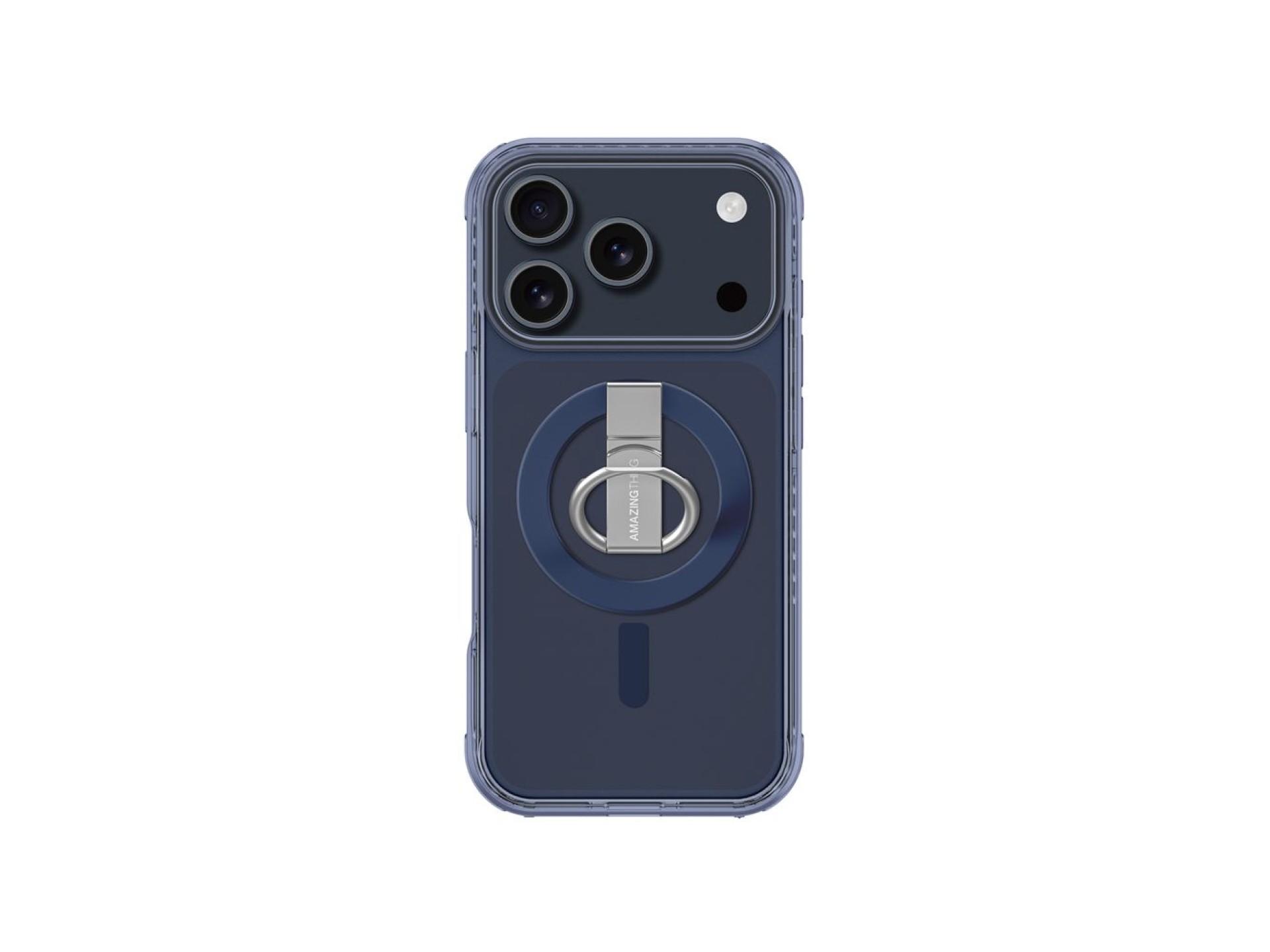 AmazingThing Titan Pro Grip Ring Set Case for iPhone 17 Pro Max Compatible with MagSafe - Blue