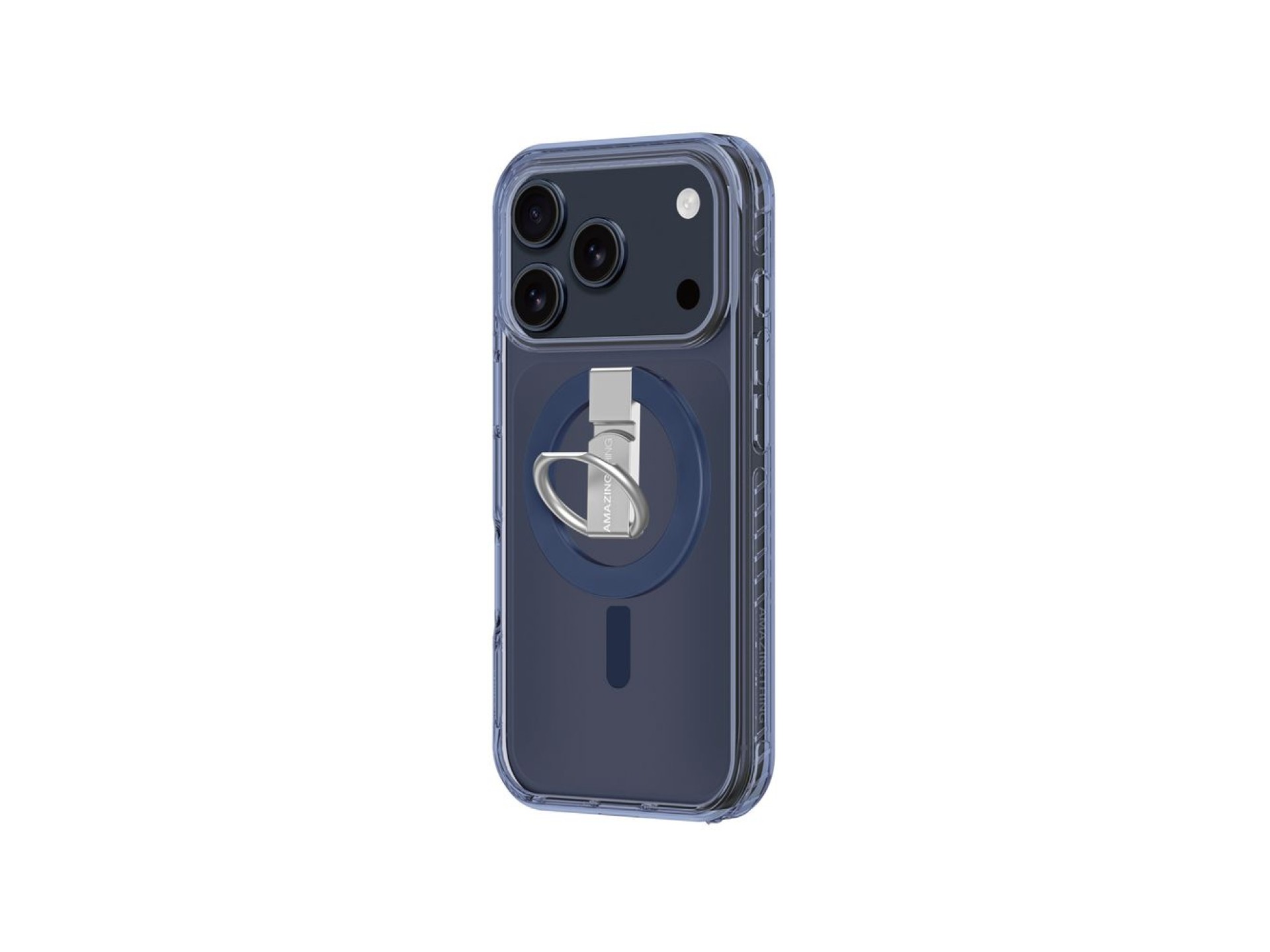 AmazingThing Titan Pro Grip Ring Set Case for iPhone 17 Pro Max Compatible with MagSafe - Blue
