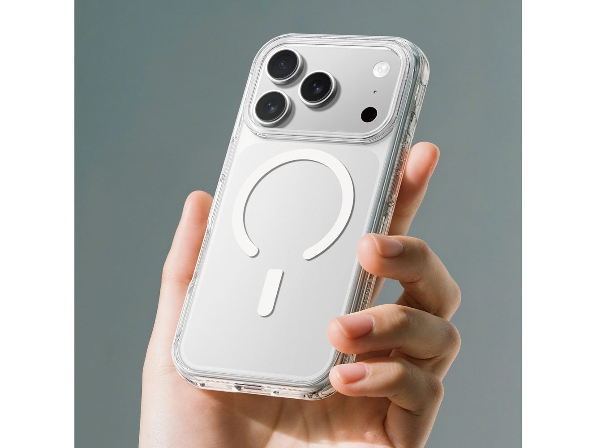 Capa AmazingThing Titan Pro para iPhone 17 Pro compatível com MagSafe - Transparente