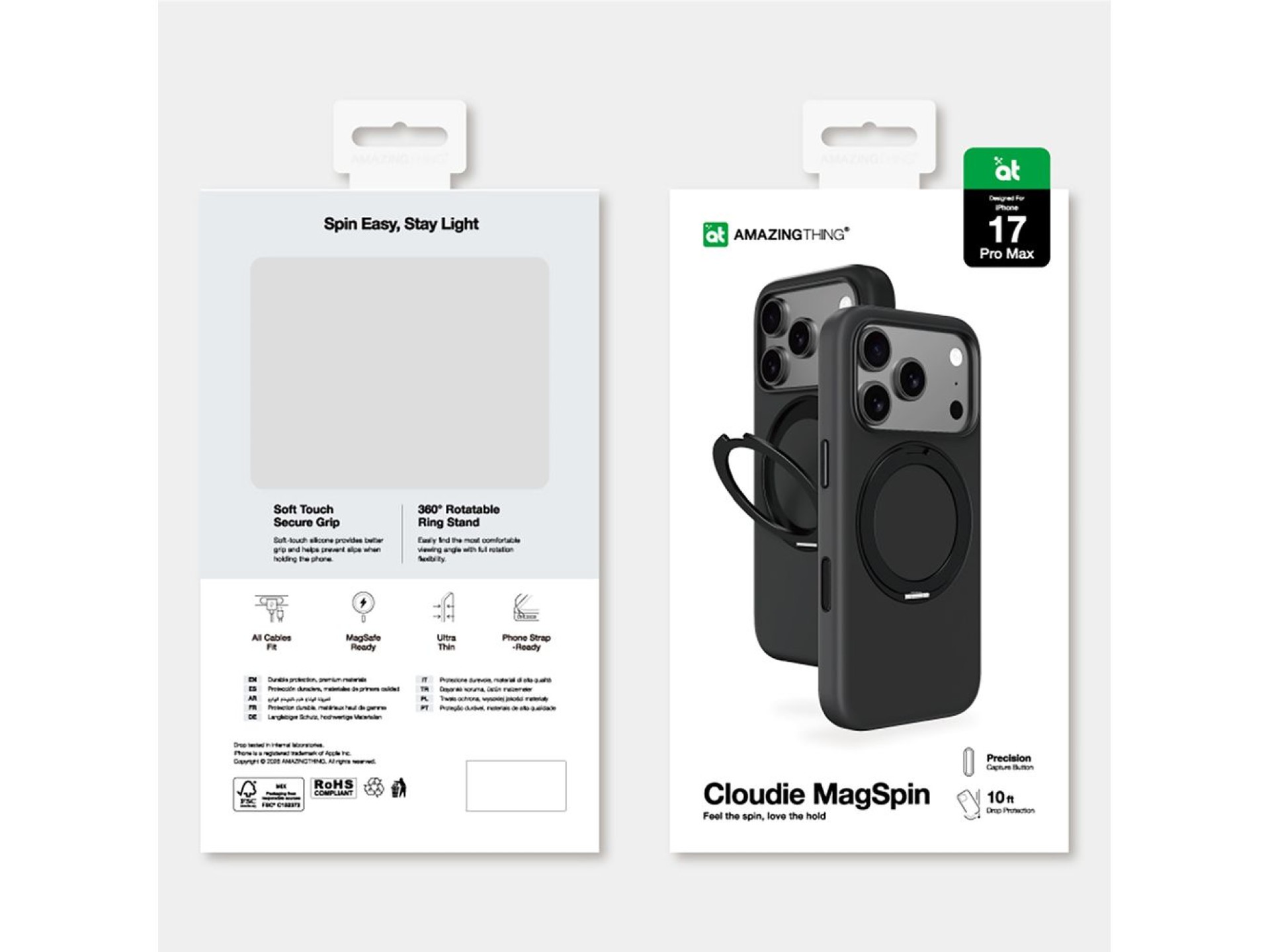 AmazingThing Cloudie iPhone 17 Pro Max Case with Stand - Black