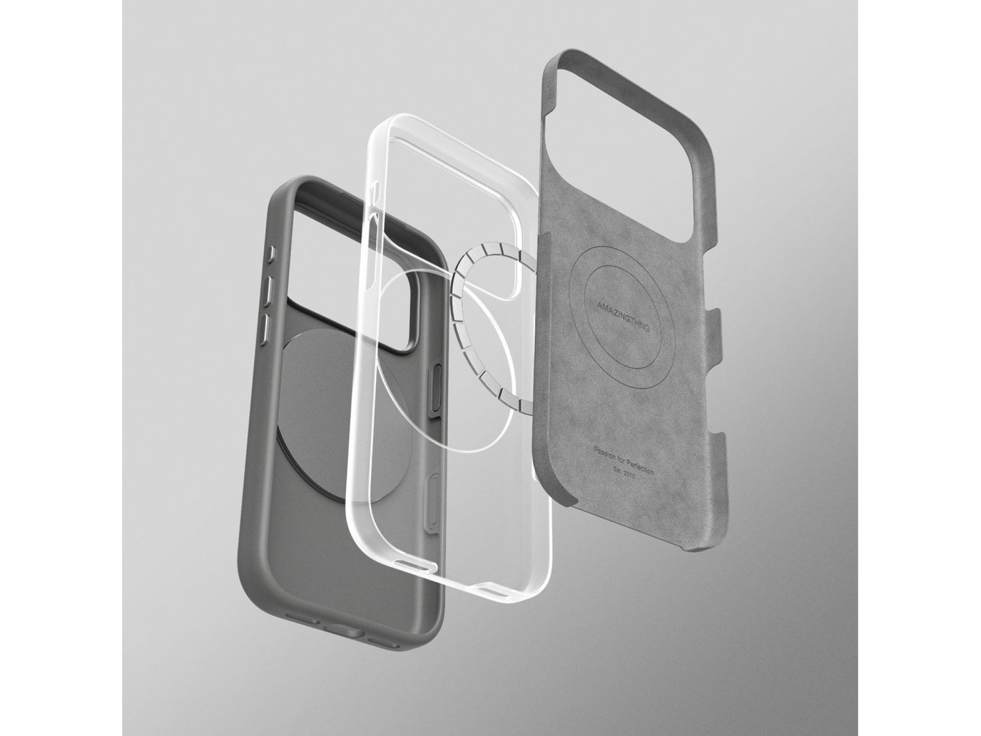 AmazingThing Cloudie iPhone 17 Pro Case with Stand - Gray