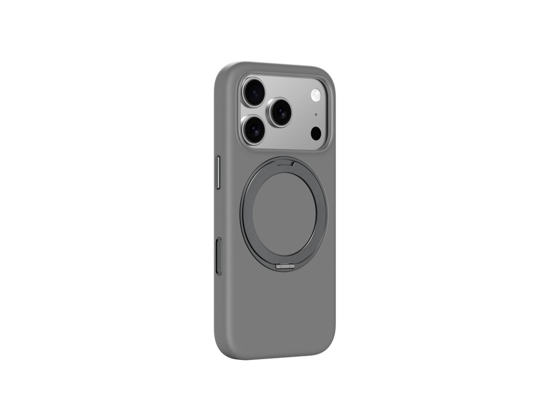 Capa AmazingThing Cloudie para iPhone 17 Pro Max com suporte - Cinza