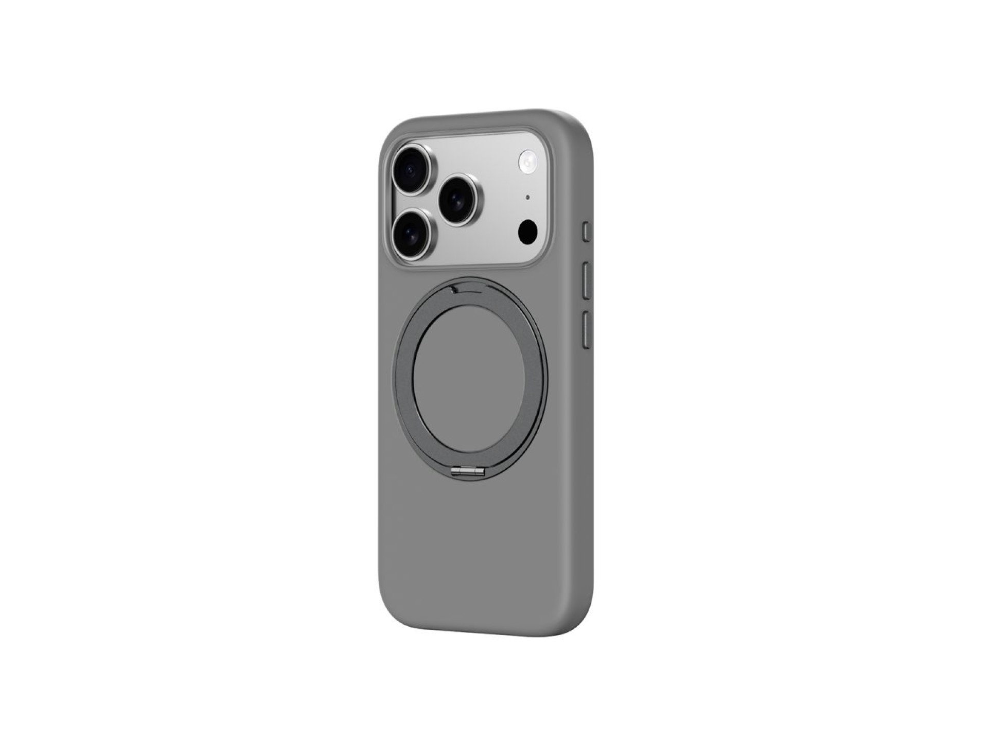 Capa AmazingThing Cloudie para iPhone 17 Pro Max com suporte - Cinza