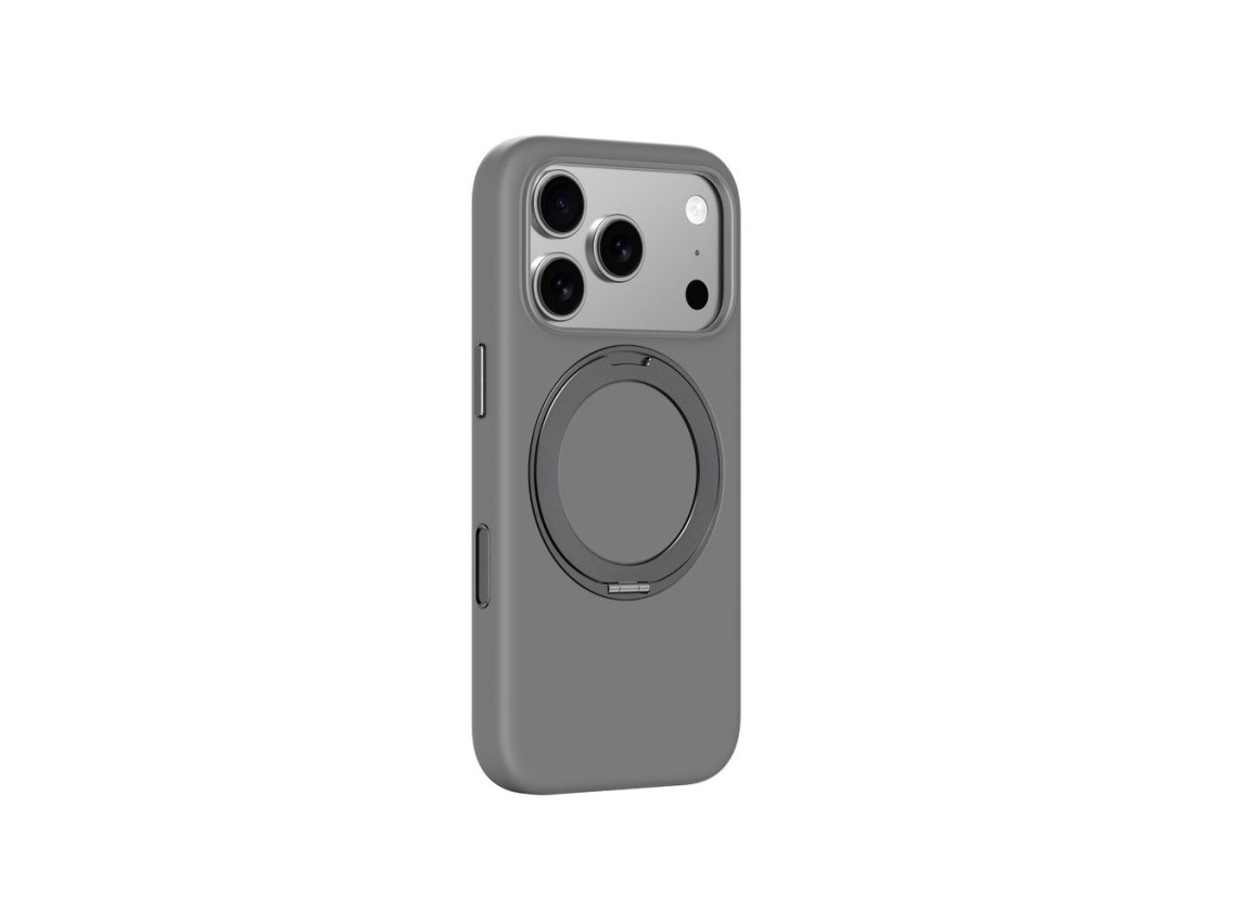 Capa AmazingThing Cloudie para iPhone 17 Pro Max com suporte - Cinza