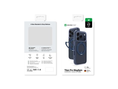 AmazingThing Titan Pro MagSpin Case for iPhone 17 Pro Compatible with MagSafe - Blue AmazingThing Titan Pro MagSpin Case for iPhone 17 Pro Compatible with MagSafe - Blue