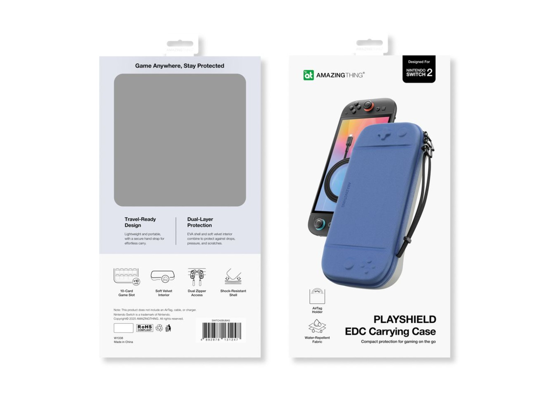 Funda protectora AmazingThing PlayShield EDC para Nintendo Switch 2 - Azul