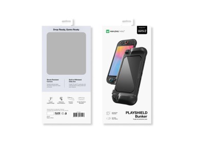 Capa protetora AmazingThing PlayShield Bunker para Nintendo Switch 2 - Preta Capa protetora AmazingThing PlayShield Bunker para Nintendo Switch 2 - Preta