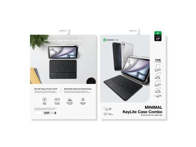 AmazingThing Minimal Case KeyLite Combo Keyboard Case for iPad Air 11" M3/M4 (2025/2026) - Black AmazingThing Minimal Case KeyLite Combo Keyboard Case for iPad Air 11" M3/M4 (2025/2026) - Black