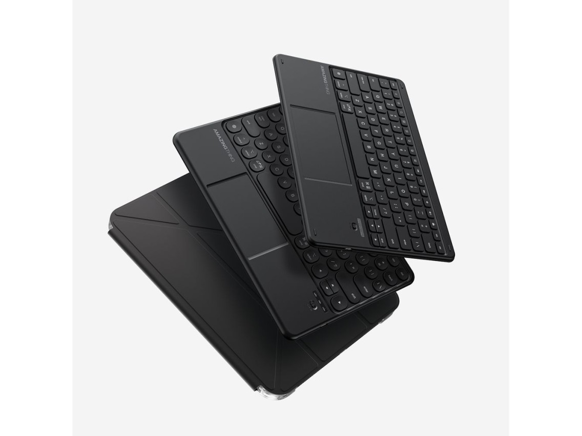 Funda AmazingThing Minimal Case Keylite Combo Keyboard para iPad de 11" (2025) - Negra