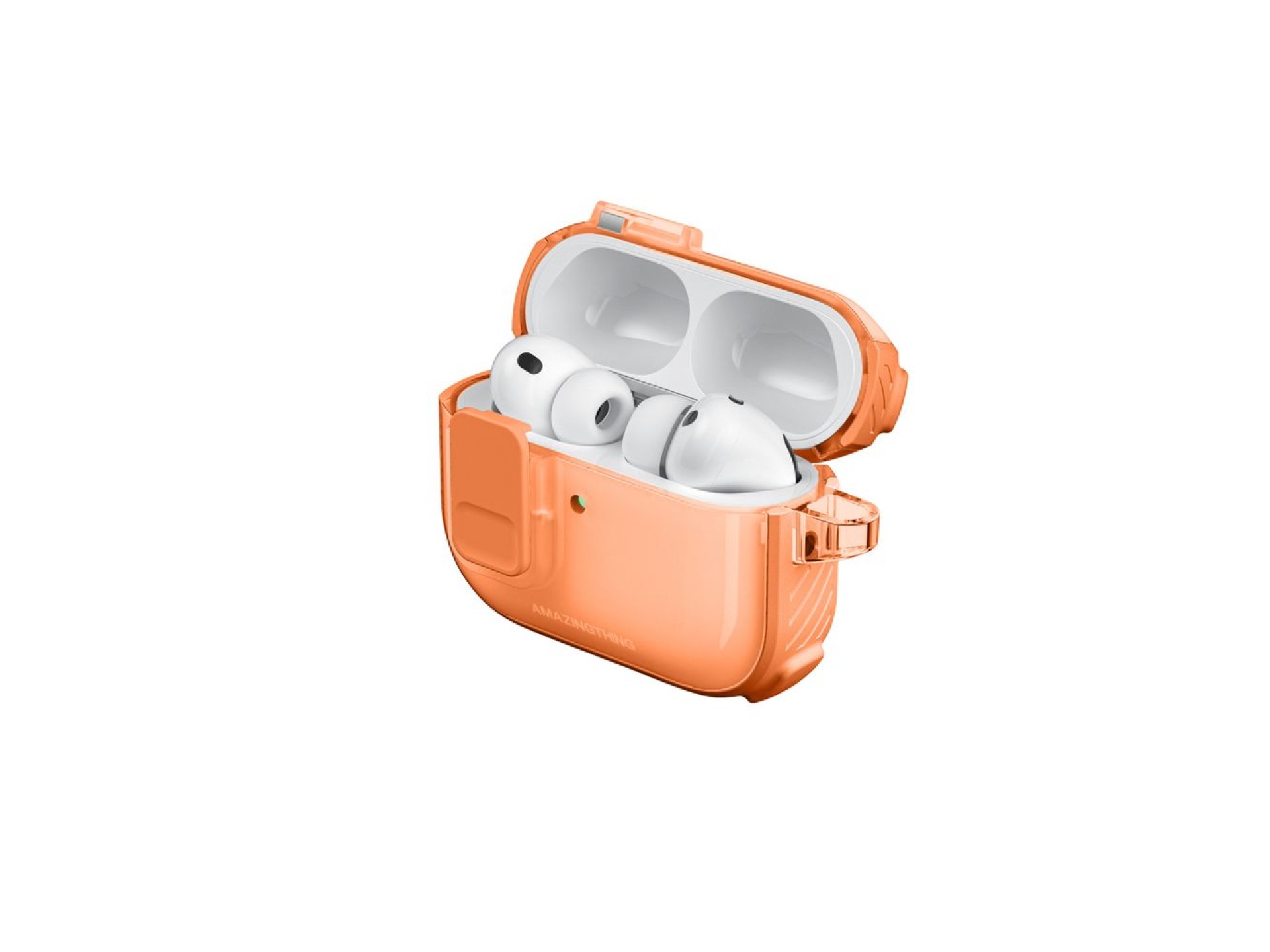 Capa AmazingThing Titan Pro Mag transparente para AirPods Pro 3 - Laranja