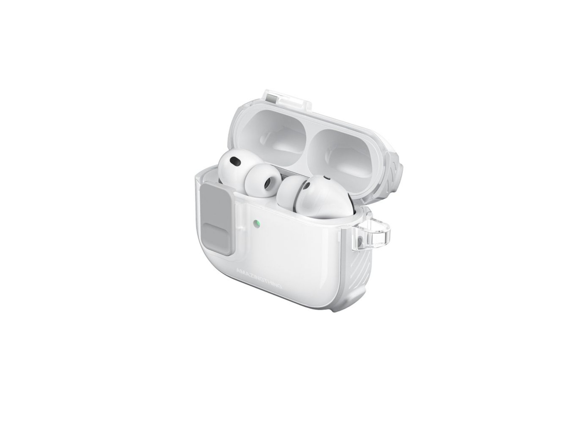 Funda AmazingThing Titan Pro Mag transparente para AirPods Pro 3 - Blanca