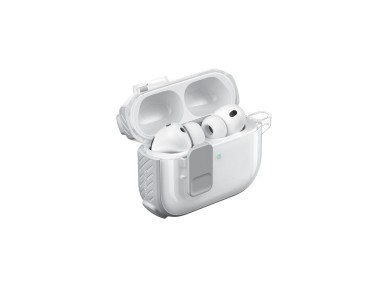 Funda AmazingThing Titan Pro Mag transparente para AirPods Pro 3 - Blanca Funda AmazingThing Titan Pro Mag transparente para AirPods Pro 3 - Blanca