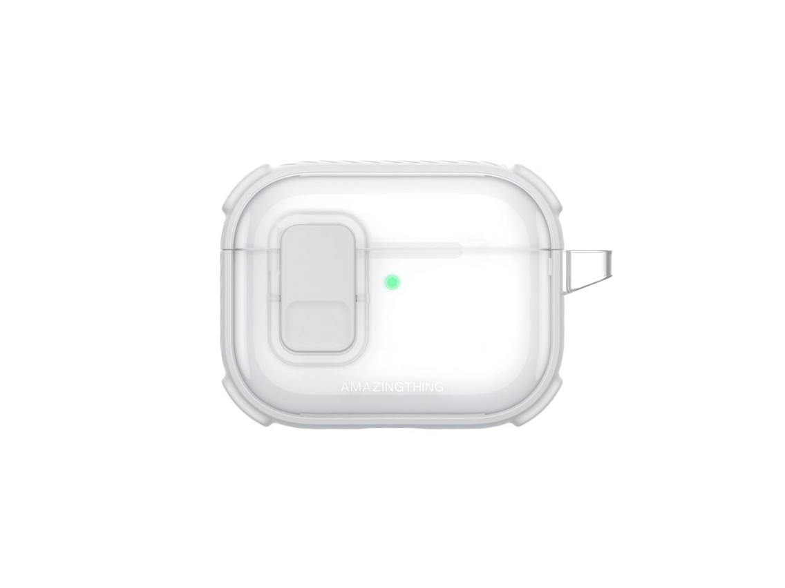 Funda AmazingThing Titan Pro Mag transparente para AirPods Pro 3 - Blanca