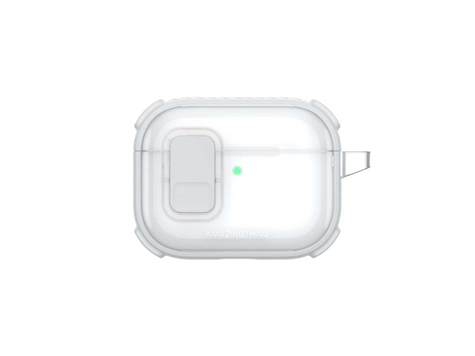 Funda AmazingThing Titan Pro Mag transparente para AirPods Pro 3 - Blanca