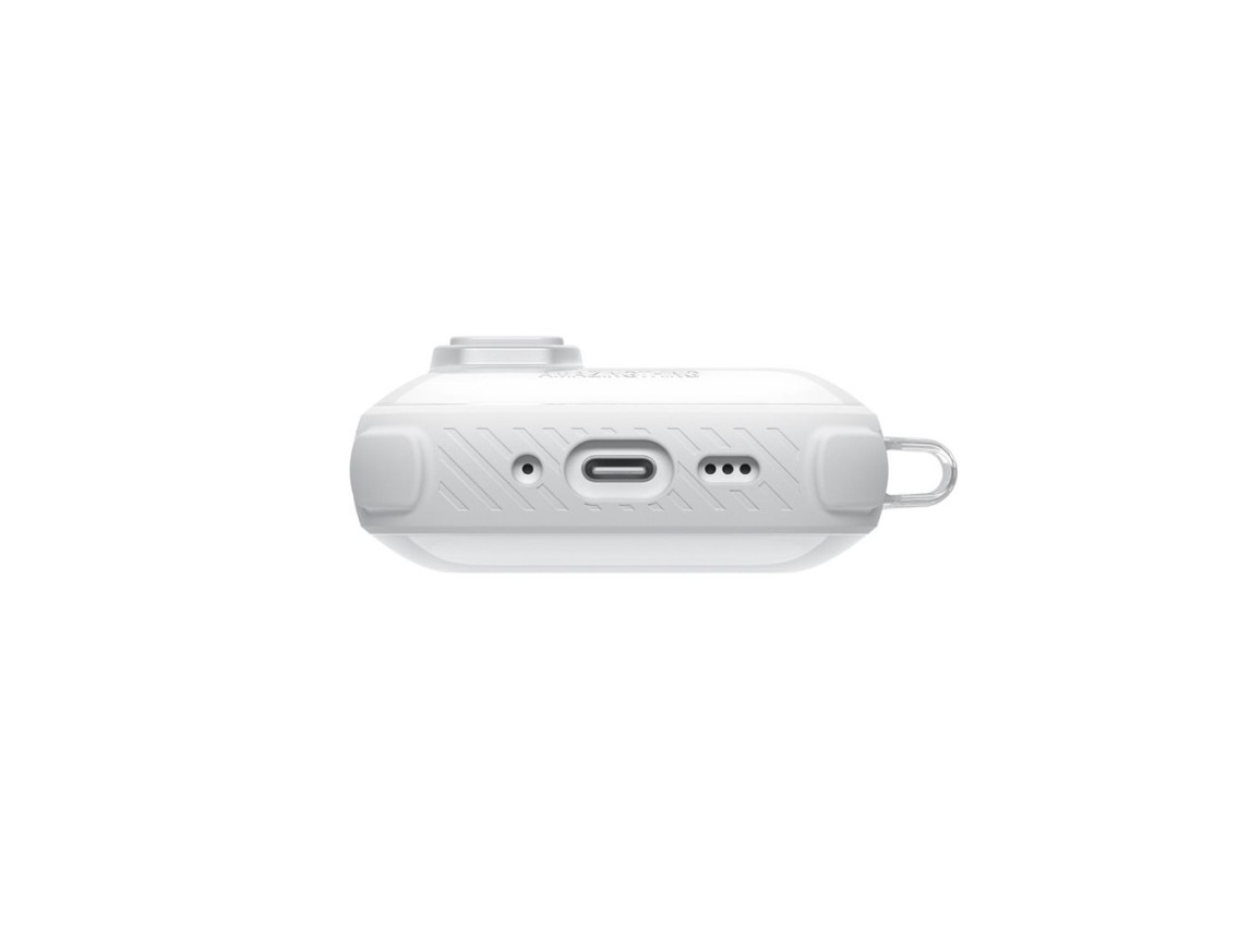Funda AmazingThing Titan Pro Mag transparente para AirPods Pro 3 - Blanca
