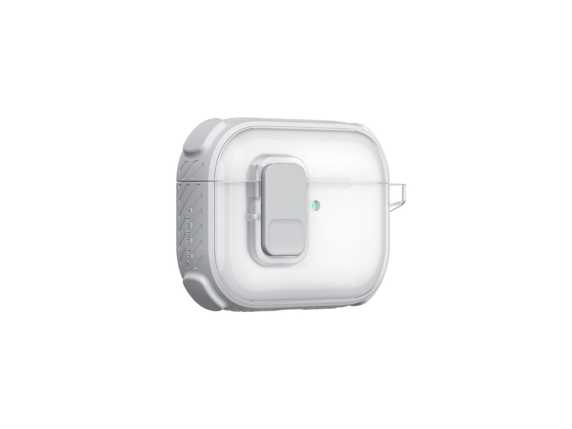 Funda AmazingThing Titan Pro Mag transparente para AirPods Pro 3 - Blanca