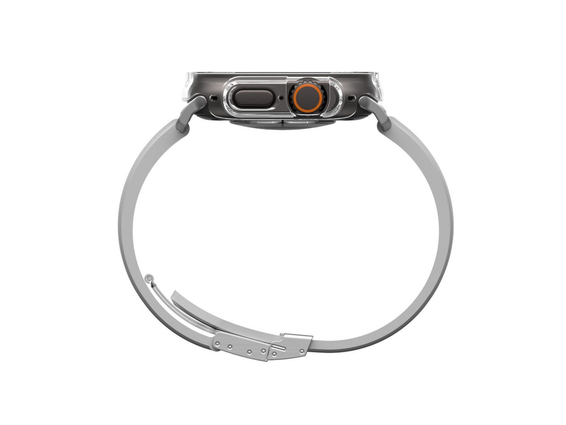 Protetor de tela de vidro AmazingThing Radix com capa para Apple Watch Ultra 3 49mm - Transparente