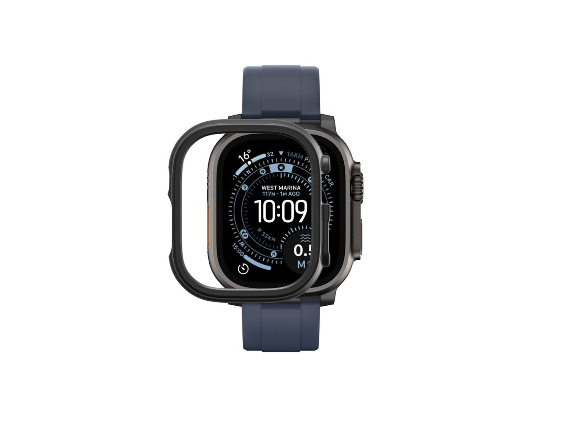 Capa protetora minimalista AmazingThing para Apple Watch Ultra 3 49mm - Preta