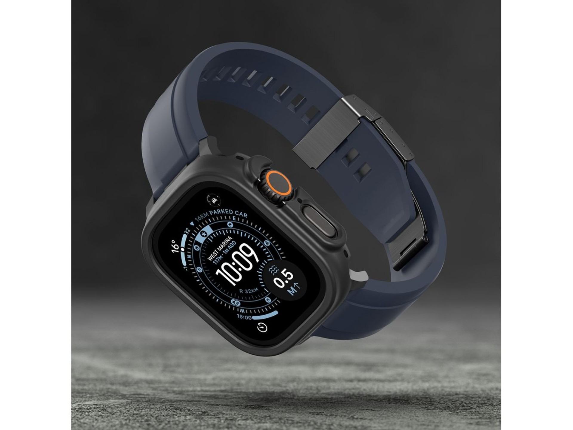 Capa protetora minimalista AmazingThing para Apple Watch Ultra 3 49mm - Preta