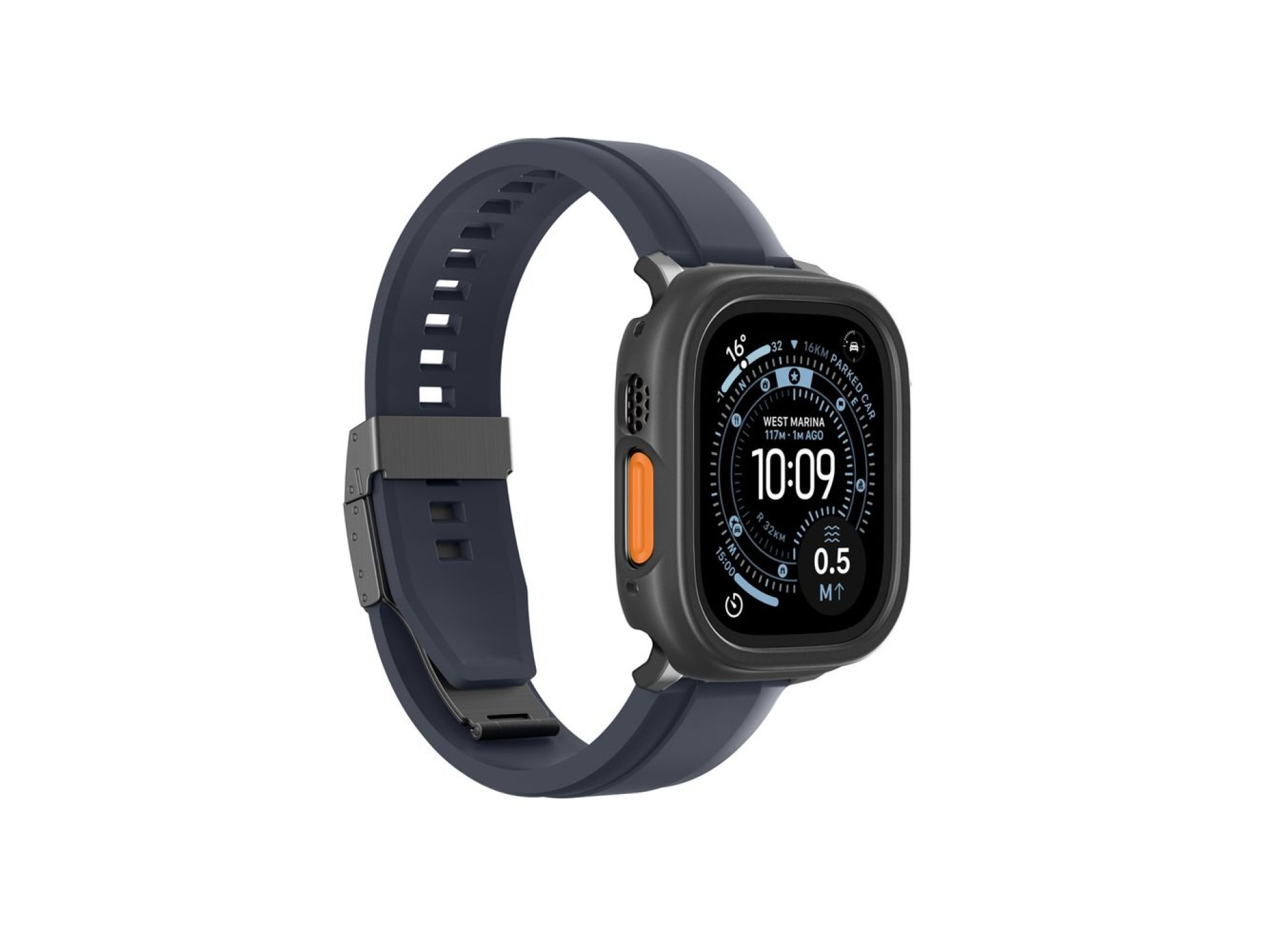 Capa protetora minimalista AmazingThing para Apple Watch Ultra 3 49mm - Preta