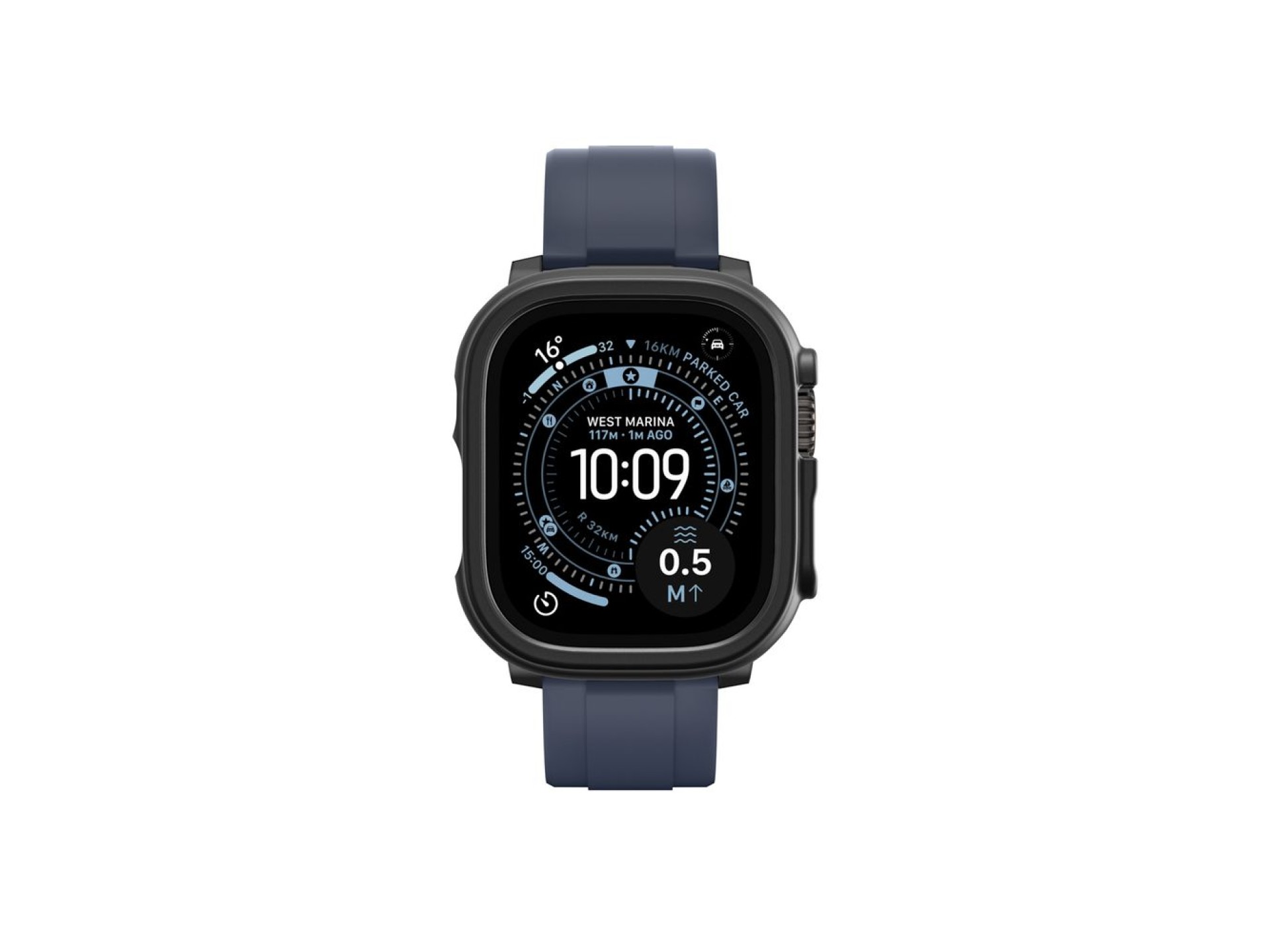 Capa protetora minimalista AmazingThing para Apple Watch Ultra 3 49mm - Preta