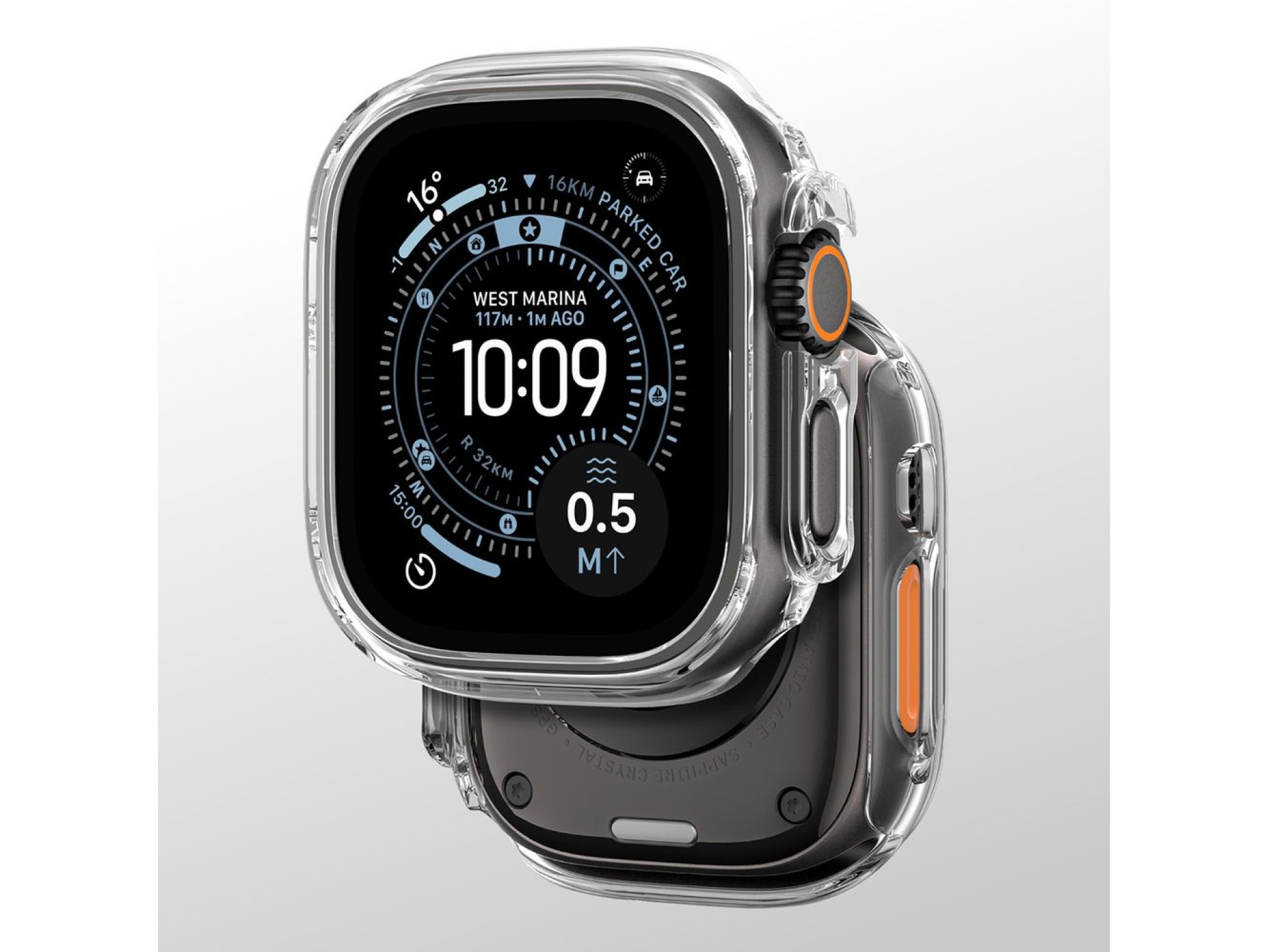 AmazingThing Minimal Protective Case for Apple Watch UItra 3 49mm - Transparent