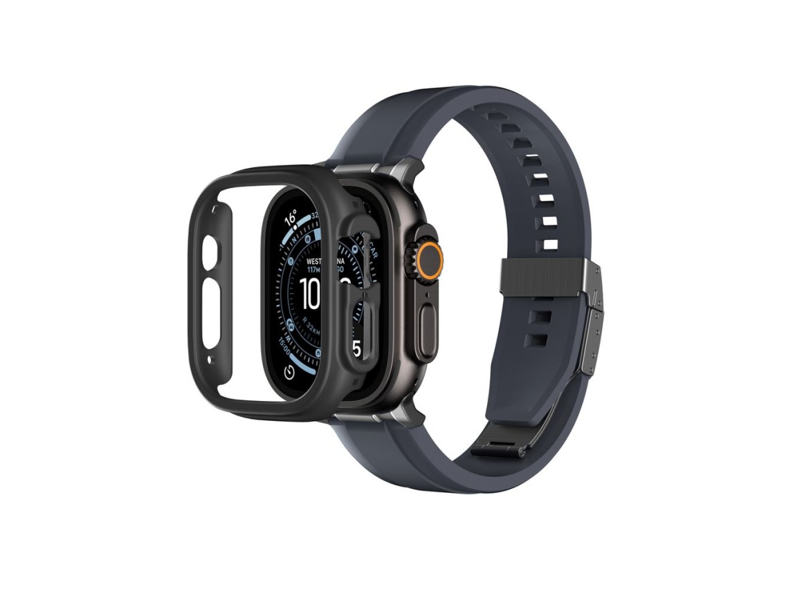 Capa protetora minimalista AmazingThing para Apple Watch Ultra 3 49mm - Preta