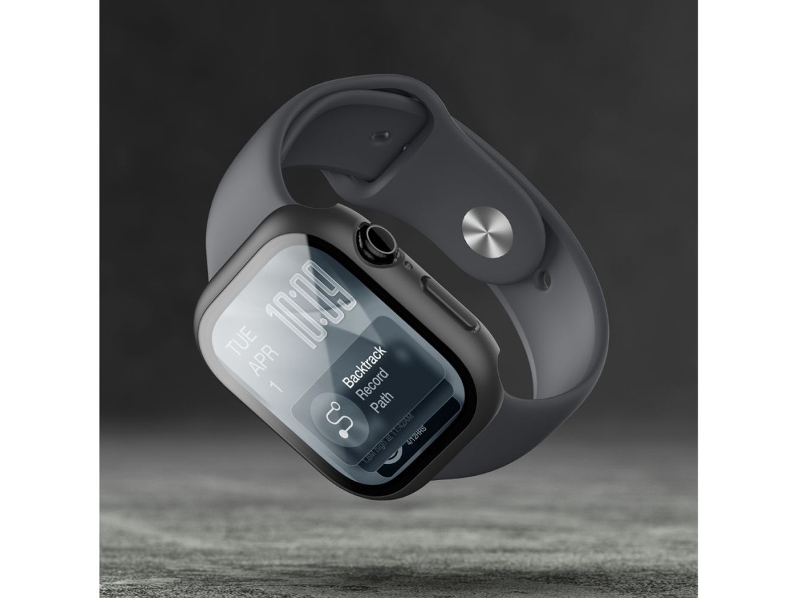 AmazingThing Radix Glass Screen Protector with Case for Apple Watch Series 11 42mm - Black