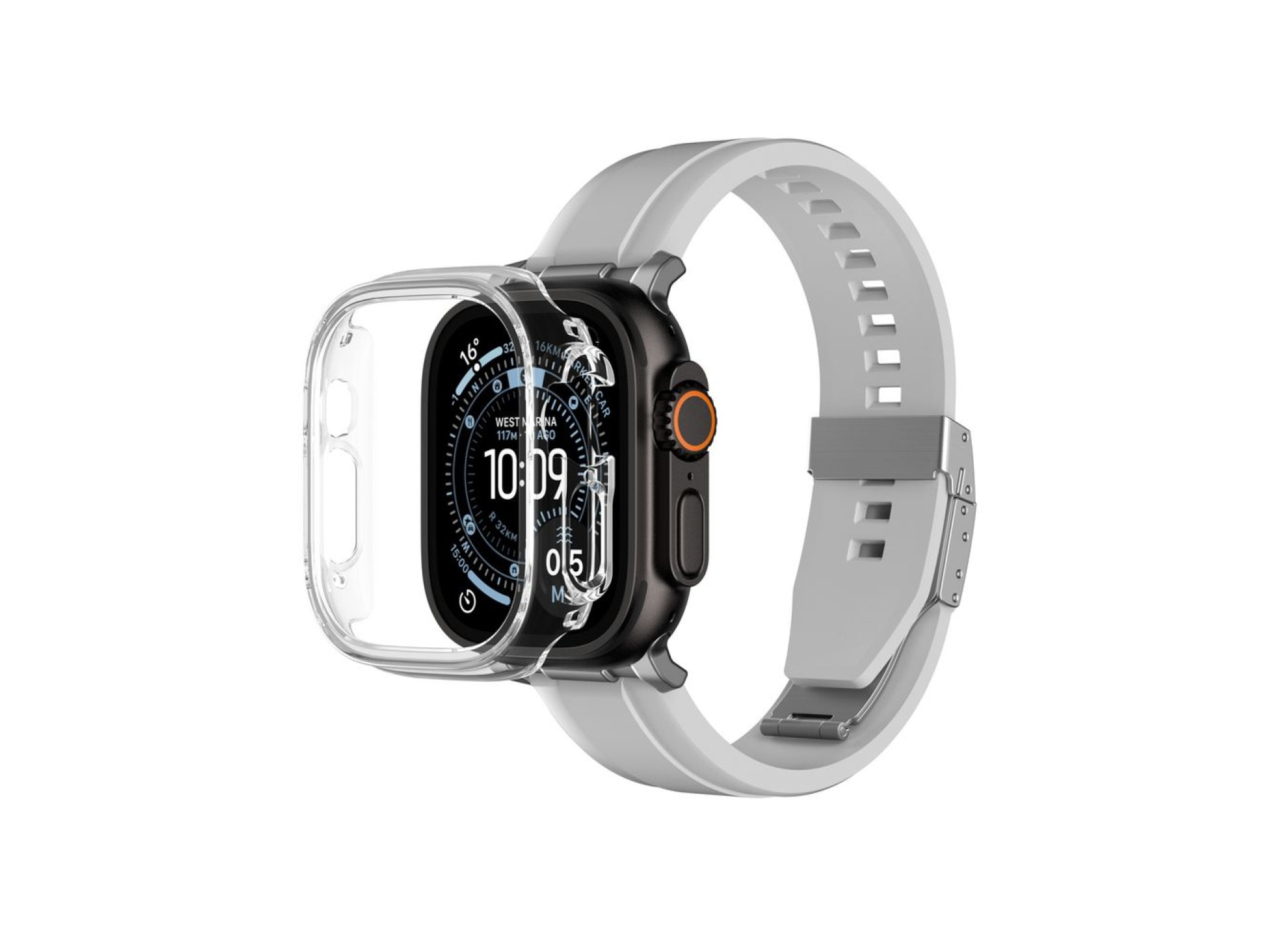 AmazingThing Minimal Protective Case for Apple Watch UItra 3 49mm - Transparent