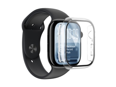 Protetor de tela de vidro AmazingThing Radix com capa para Apple Watch Series 11 42mm - Transparente