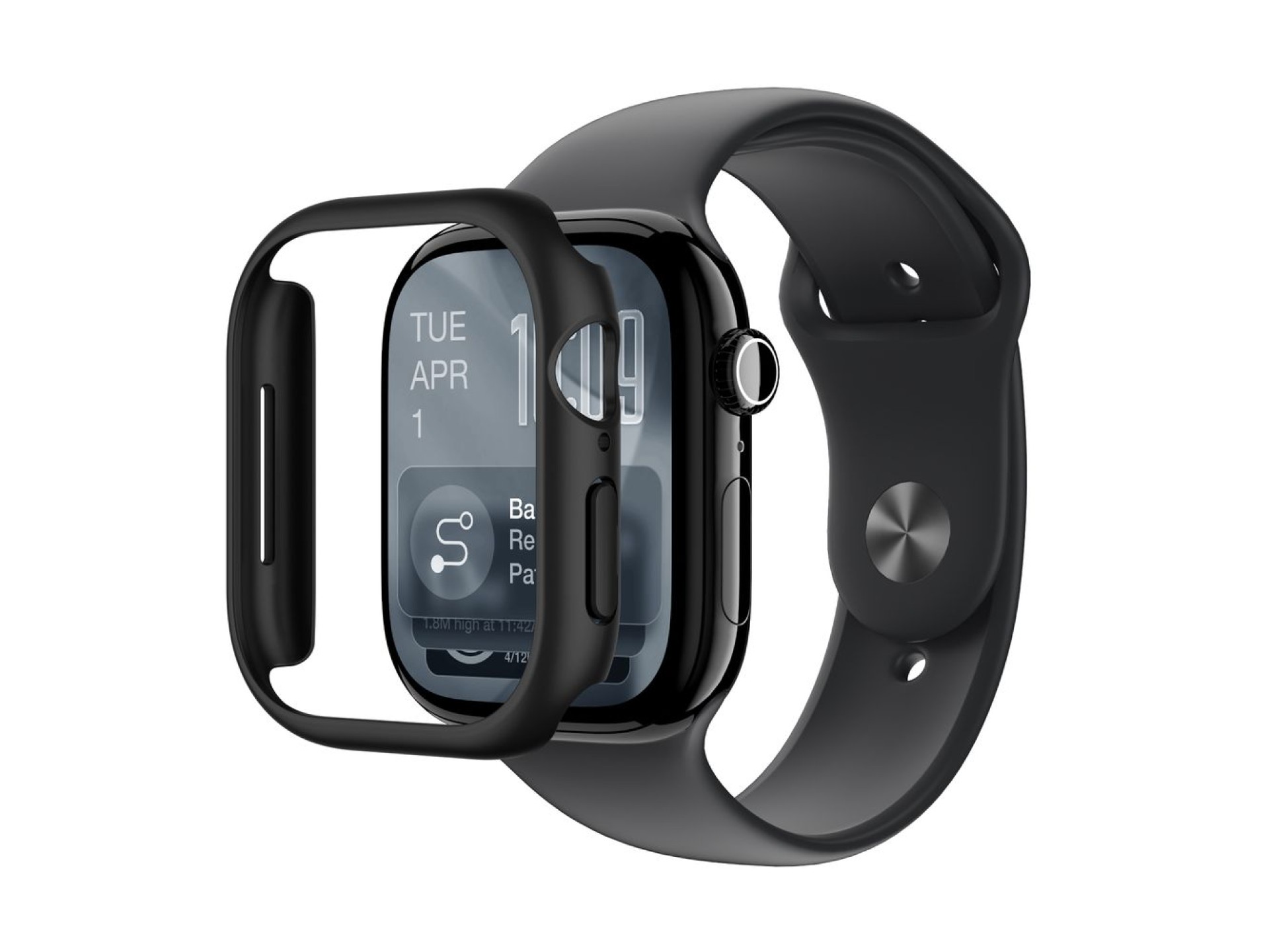 AmazingThing Minimal Protective Case for Apple Watch Series 11 42mm - Black