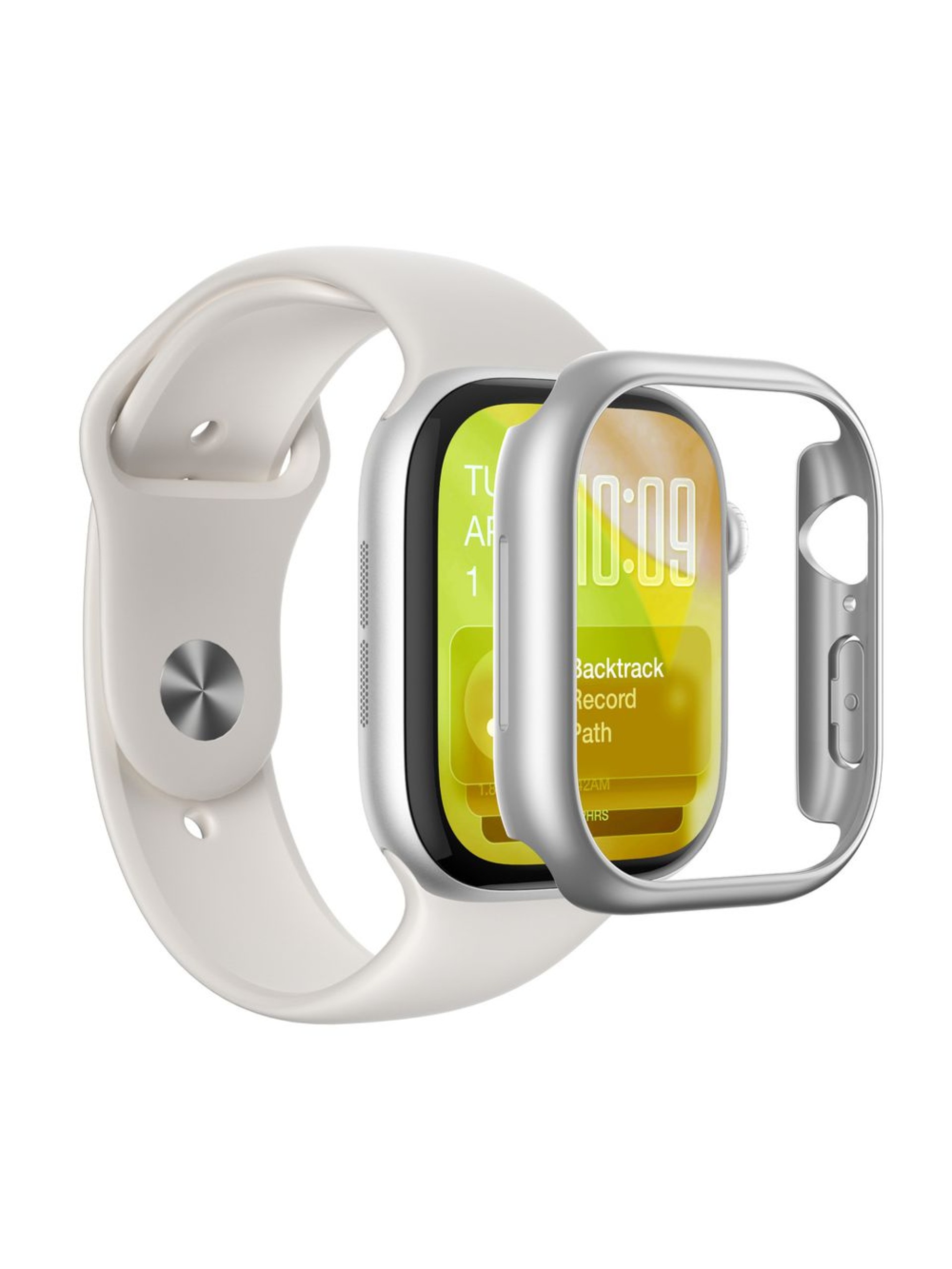 Capa protetora minimalista AmazingThing para Apple Watch Series 11 46mm - Prata