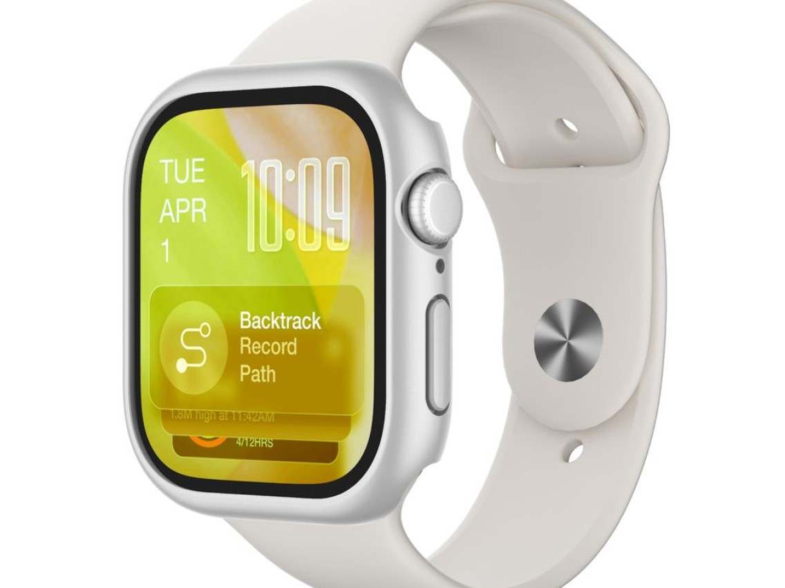 Capa protetora minimalista AmazingThing para Apple Watch Series 11 46mm - Prata