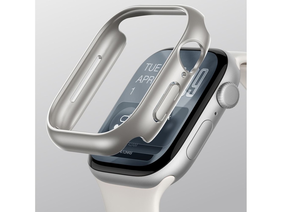 Capa protetora minimalista AmazingThing para Apple Watch Series 11 46mm - Prata