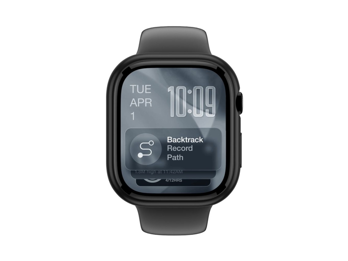 Funda protectora minimalista AmazingThing para Apple Watch Series 11 de 46 mm - Negra