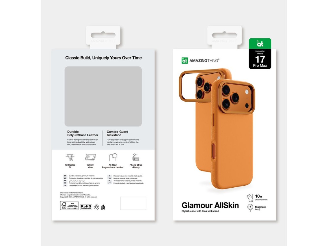 AmazingThing Glamour iPhone 17 Pro Case - Orange