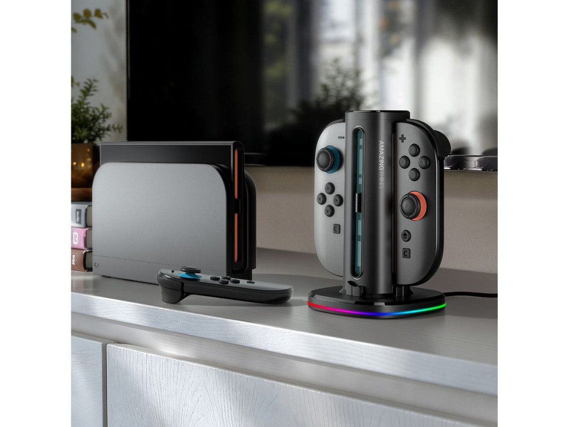 AmazingThing Thunder Pro PlayDock Charger for Nintendo Switch 2 Controllers - Black