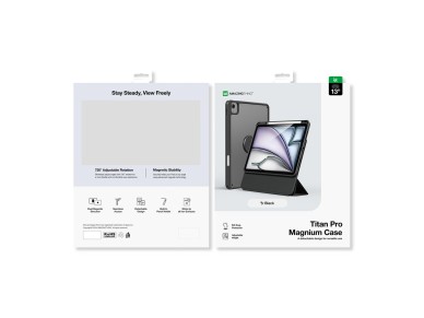 Capa AmazingThing Titan Pro Mag para iPad Air 13" M3/M4 (2025/2026) - preta