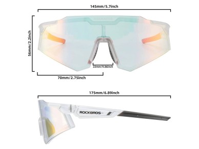 Gafas de ciclismo fotocromáticas Rockbros SP291 con protección UV400 - blancas Gafas de ciclismo fotocromáticas Rockbros SP291 con protección UV400 - blancas