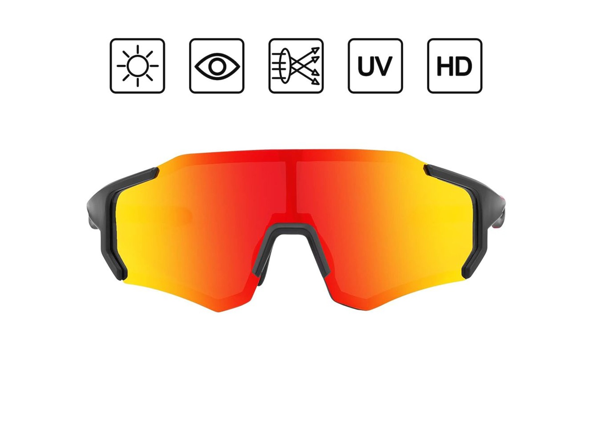Rockbros 10182 polarizing cycling glasses - red